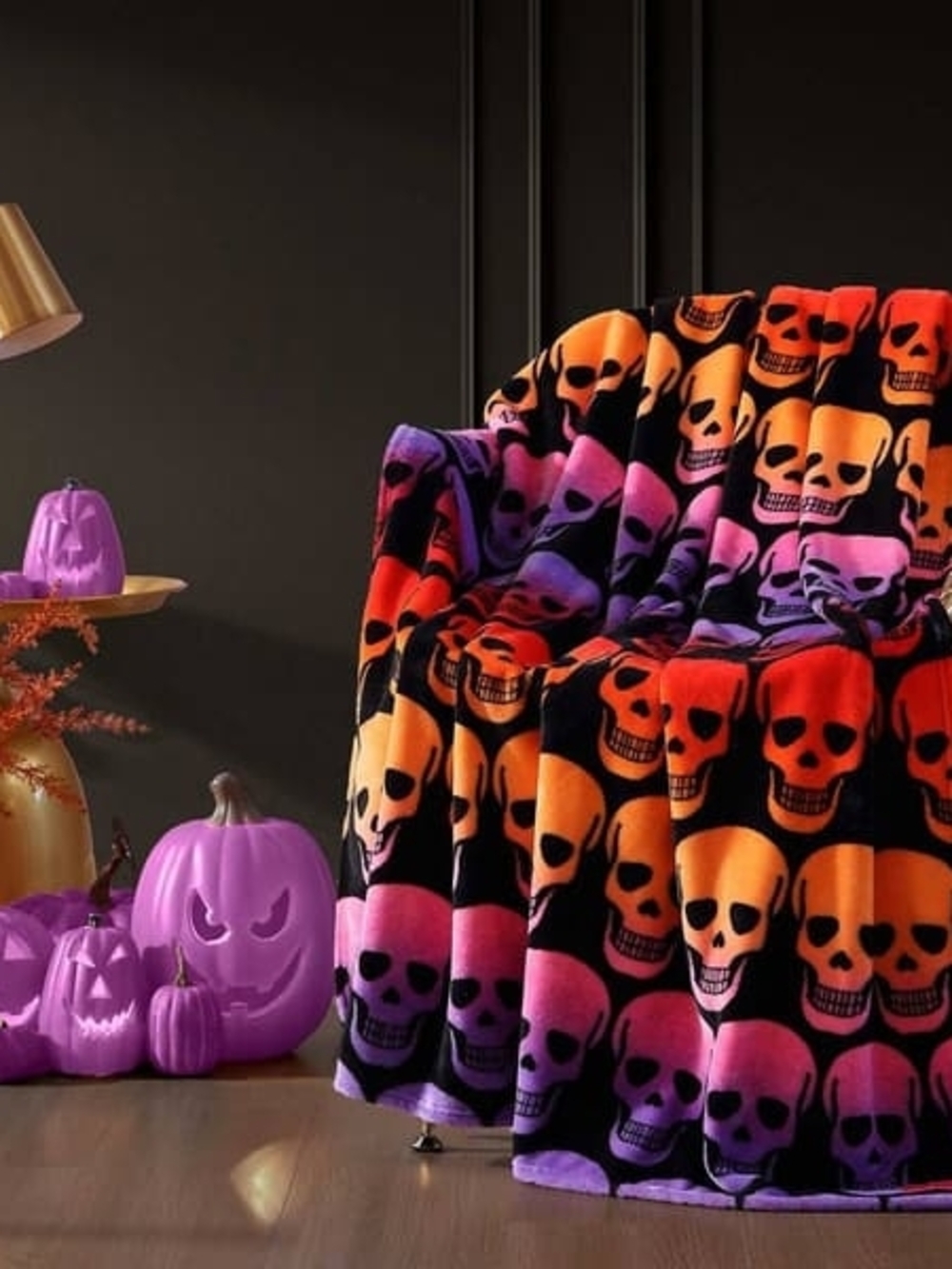 Betsey Johnson Skull Ombre Throw